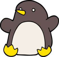 cartoon doodle dancing penguin png