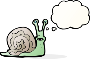 Cartoon-Schnecke mit Gedankenblase png