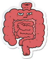 adesivo de um intestino de desenho animado png