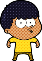 niño curioso de dibujos animados png