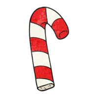 hand textured cartoon candy cane png