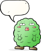 funny cartoon monster with speech bubble png