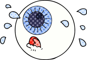 tecknad serie eyeball gråt png