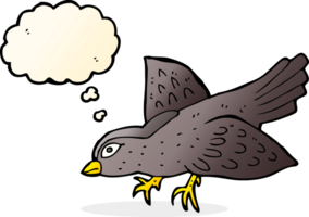 cartoon bird with thought bubble png