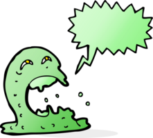 cartoon gross ghost with speech bubble png