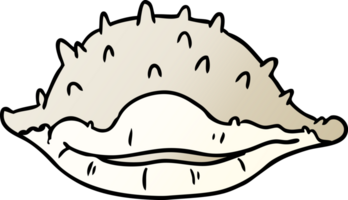 hand drawn gradient cartoon doodle of a sea shell png