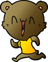 dibujos animados de oso corriendo png