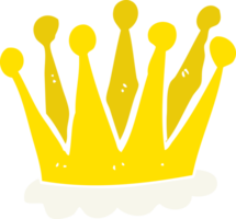 flat color illustration of crown png