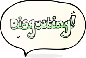 disgusting  hand drawn speech bubble cartoon png