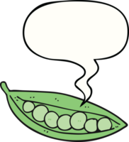 cartoon peas in pod with speech bubble png