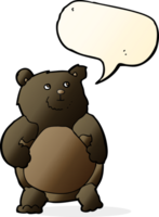 cartoon bear with speech bubble png