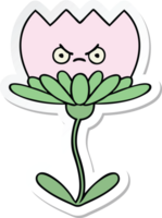 sticker of a cute cartoon flower png