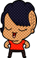 happy cartoon girl png