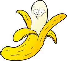 plátano de dibujos animados con cara png
