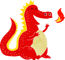 dessin animé dragon cracheur de feu png