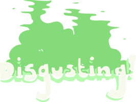 disgustoso piatto colore illustrazione di png