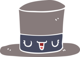 flat color style cartoon top hat png