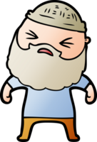 dessin animé, homme, à, barbe png