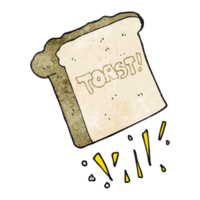 hand textured cartoon toast png