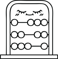 line drawing cartoon of a abacus png