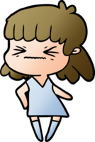 cartoon angry girl png