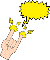 hand dragen komisk bok Tal bubbla tecknad serie hand framställning sten symbol png