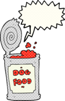 hand drawn comic book speech bubble cartoon dog food png