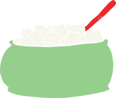 flat color style cartoon sugar bowl png