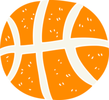 flat color illustration of basketball png