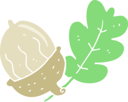 flat color illustration of acorn png