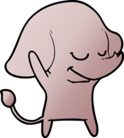 elefante sonriente de dibujos animados png