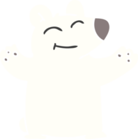 mão desenhado peculiar desenho animado polar Urso png