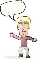 cartoon angry man waving warning with speech bubble png