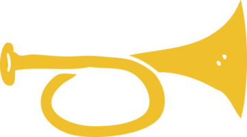 cartoon doodle brass horn png