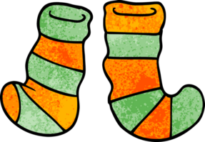 cartoon doodle socks png