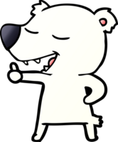 contento polare orso cartone animato png