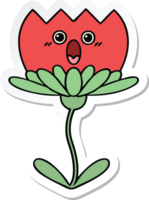 Aufkleber einer niedlichen Cartoon-Blume png