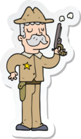 sticker of a cartoon sheriff png