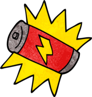 tecknad doodle batteri png
