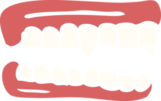 Cartoon-Doodle falsche Zähne png