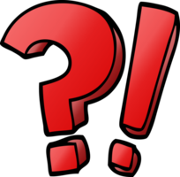 cartoon doodle question mark and exclamation mark png