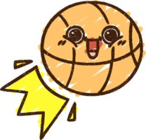 dibujo de tiza de baloncesto png