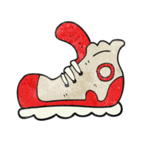 Hand texturiert Karikatur Sneaker png