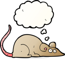 cartoon mouse with thought bubble png