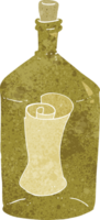 cartoon letter in bottle png