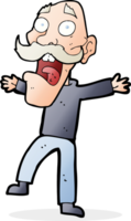 cartoon shocked old man png