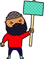 dessin animé, homme, à, barbe png