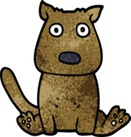 desenho animado doodle cão calmo png