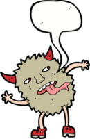 funny cartoon monster with speech bubble png