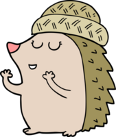 cartoon hedgehog wearing hat png